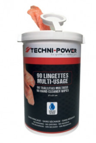90 TECHNI-POWER degreasing wipes