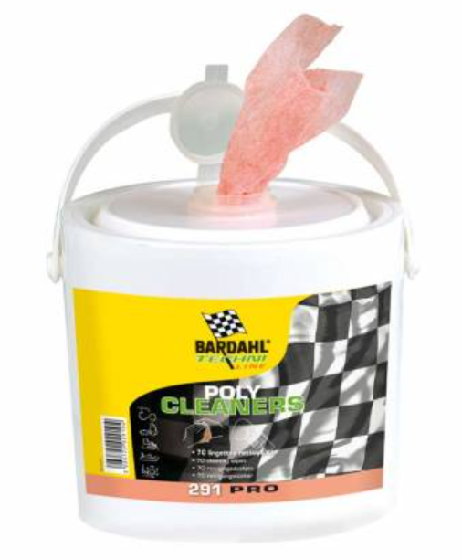 BARDAHL Poly Cleaners Wipes - Bucket of 70 Wipes