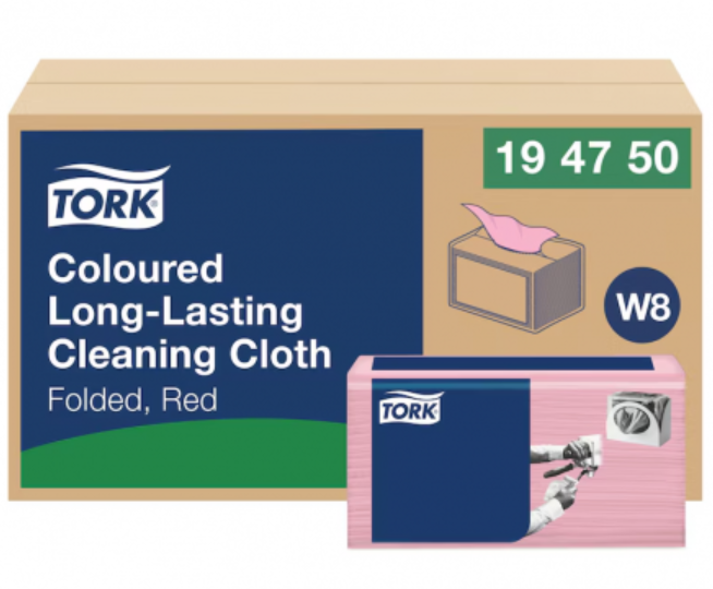 TORK Long-Lasting Red Cleaning Cloth